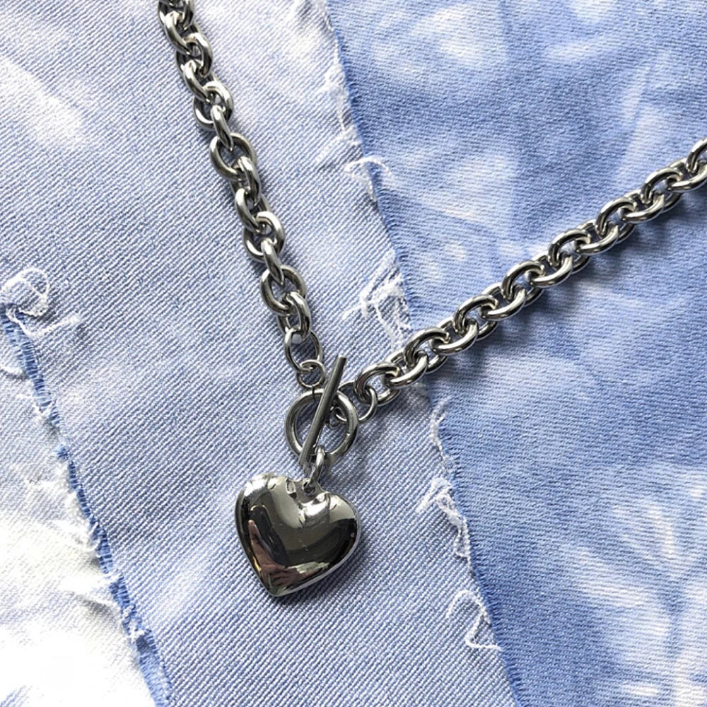 Toggle Heart Pendant Necklace