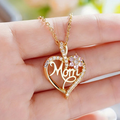 Mom Heart Pendant Necklace