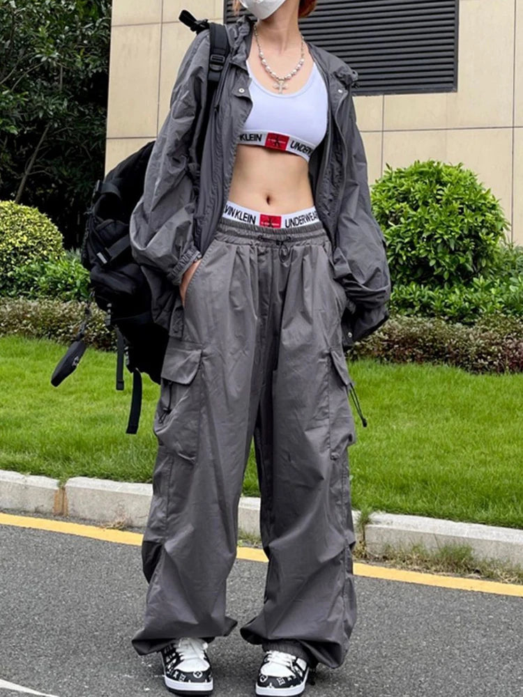 Y2K Parachute Streetwear Sweatpants