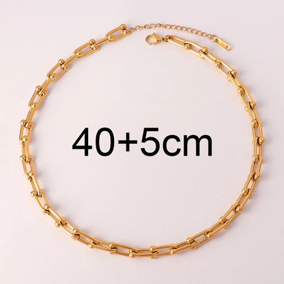 Bold Chain Necklace Gold/Silver Thick Claviccle Chain Choker