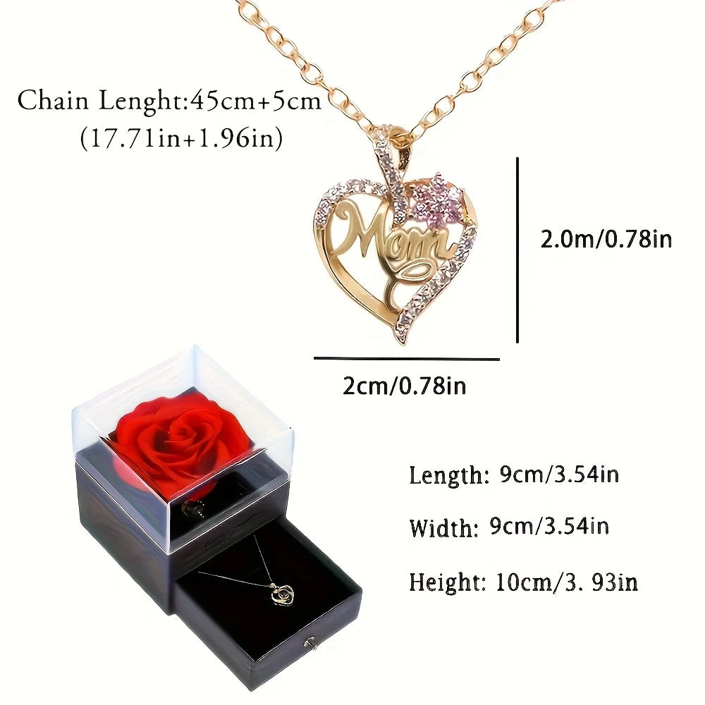 Mom Heart Pendant Necklace