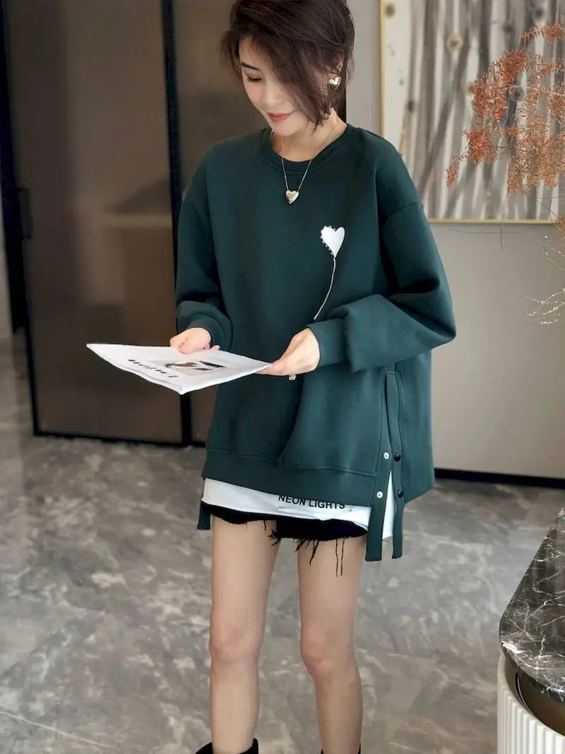 Design Sense Pullovers Women Oversized Autumn Winter Trend