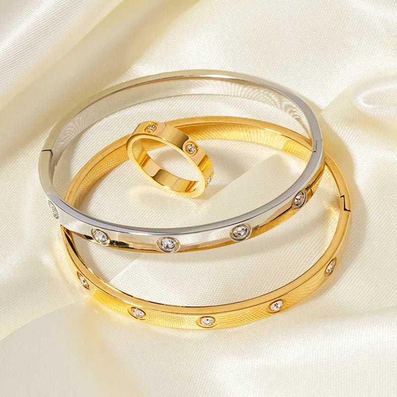 Bangles Rings and Bracelet Stylish Cubic Zircon