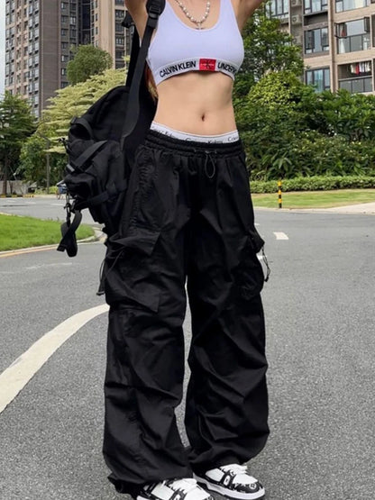 Y2K Parachute Streetwear Sweatpants