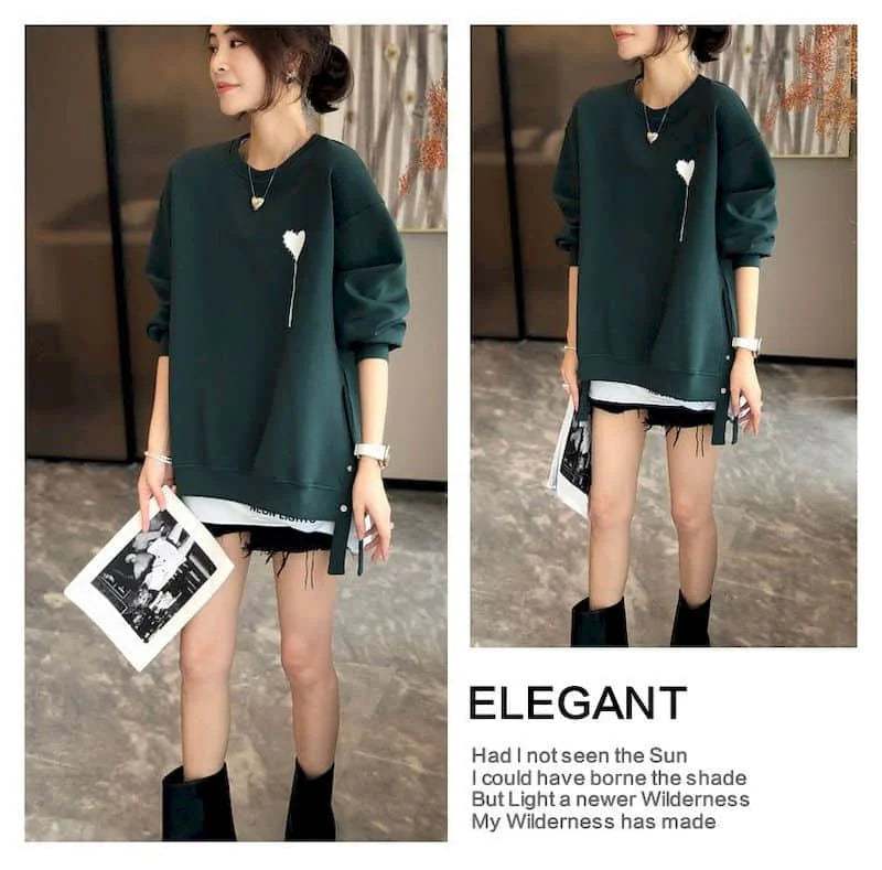 Design Sense Pullovers Women Oversized Autumn Winter Trend