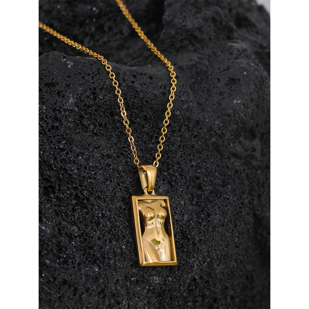 Body Square Pendants Necklace