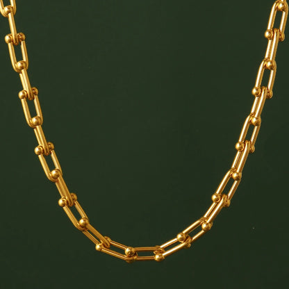 Bold Chain Necklace Gold/Silver Thick Claviccle Chain Choker