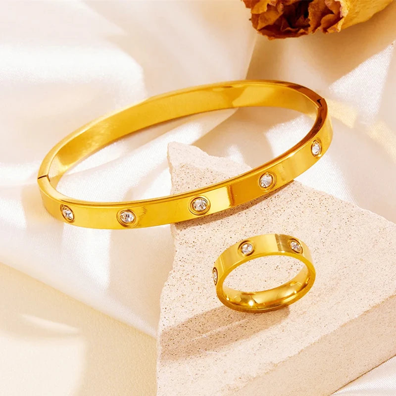 Bangles Rings and Bracelet Stylish Cubic Zircon