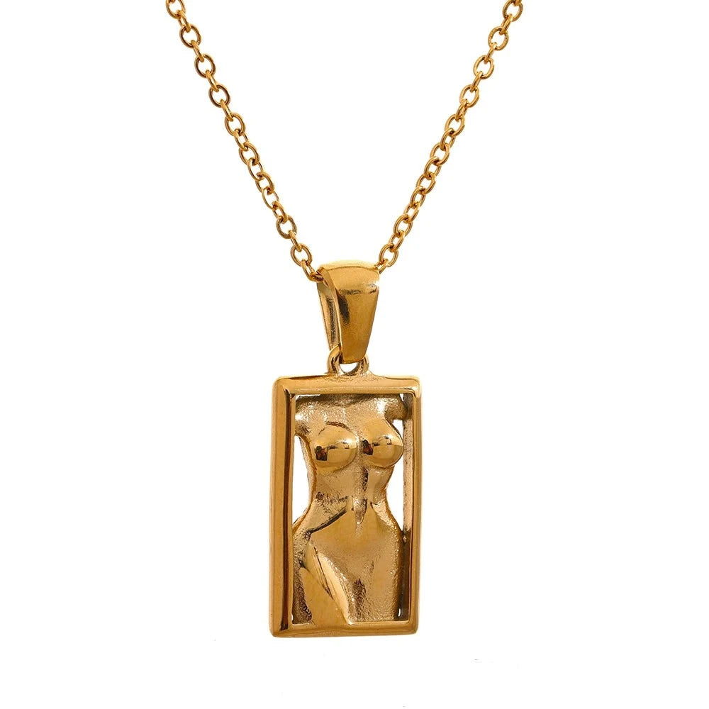 Body Square Pendants Necklace